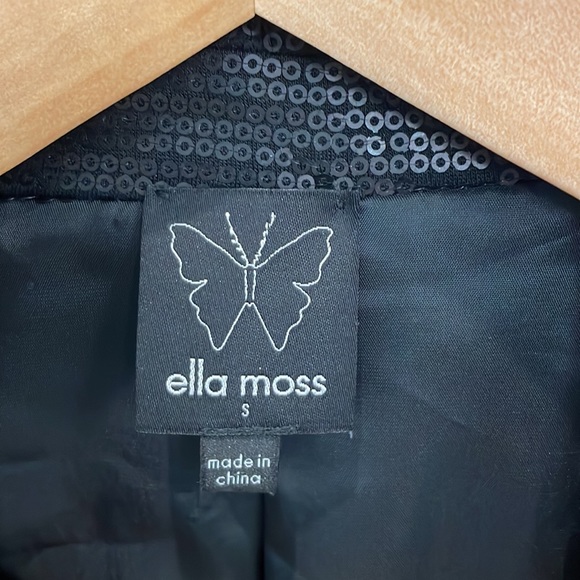 Ella Moss Black Sequin blazer, size small - Picture 5 of 8